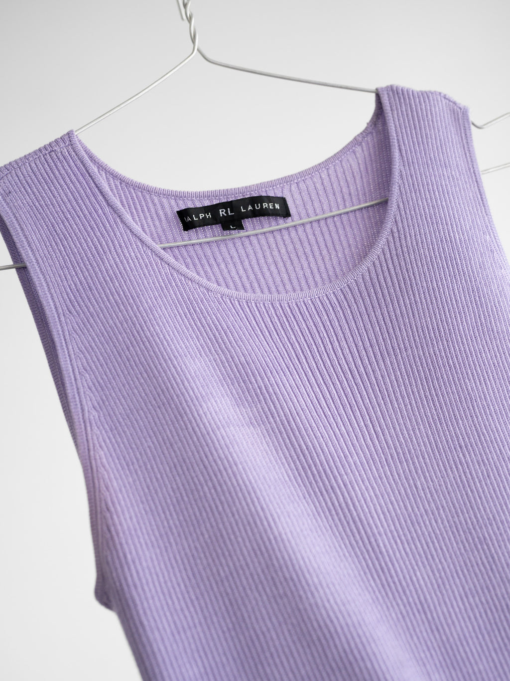 RALPH LAUREN PURPLE RIBBED TANK TOP