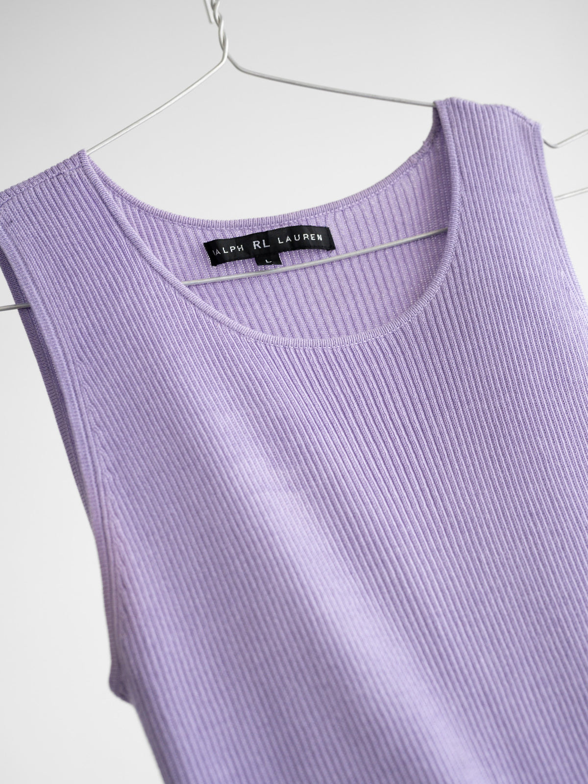 RALPH LAUREN PURPLE RIBBED TANK TOP