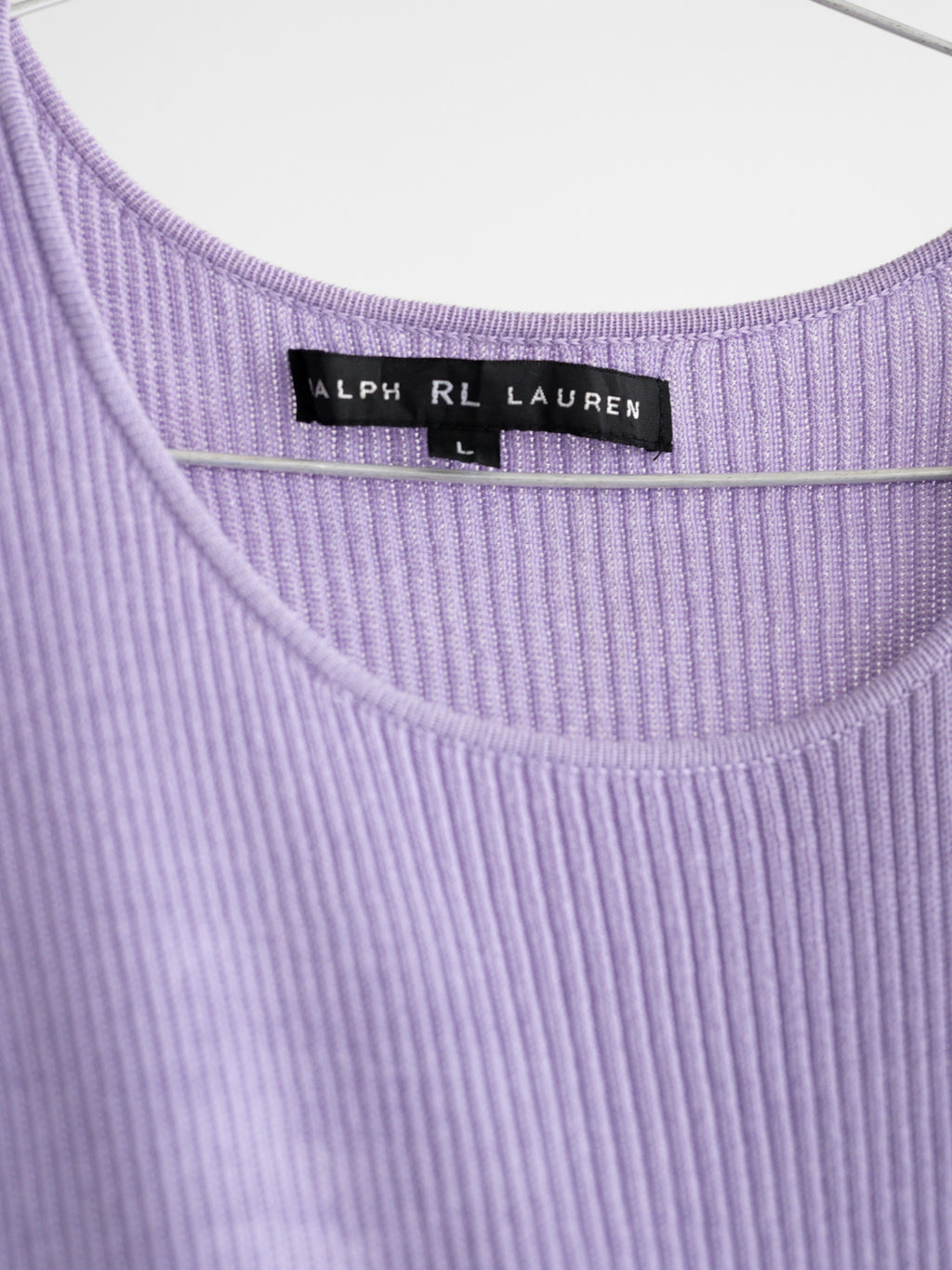 RALPH LAUREN PURPLE RIBBED TANK TOP