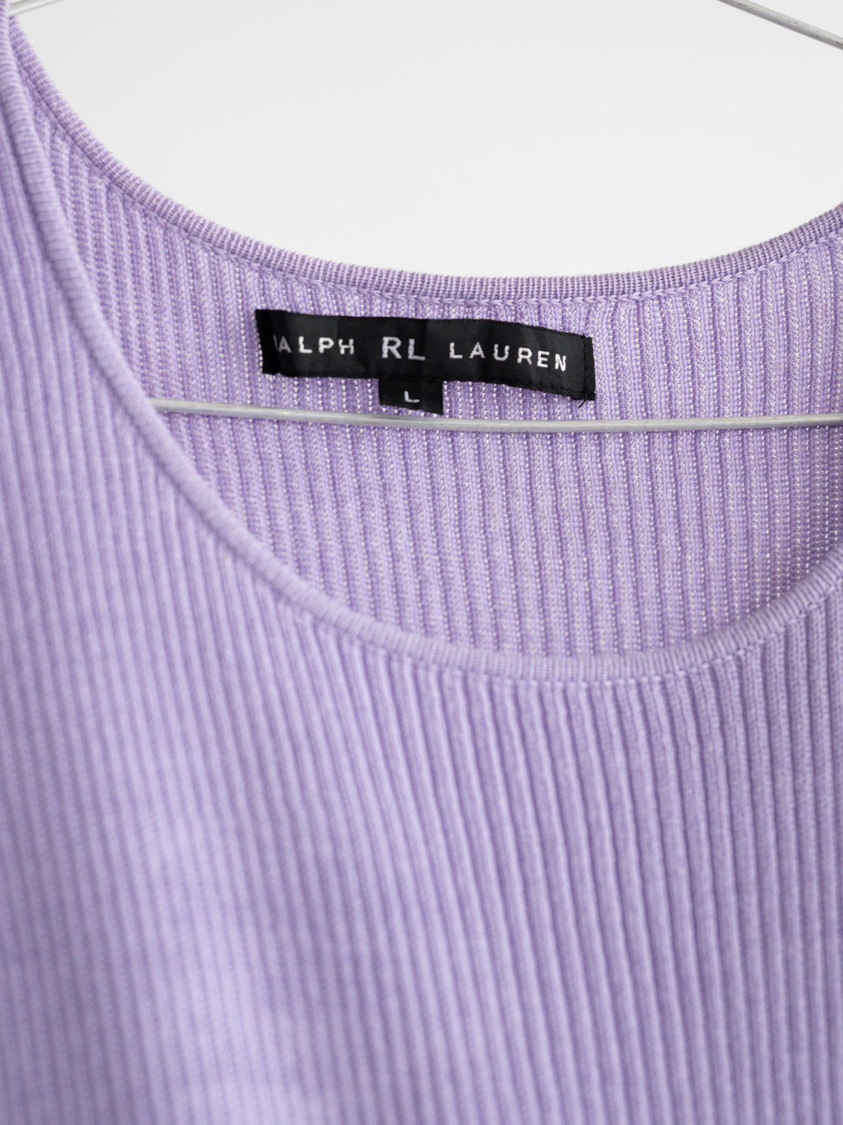 RALPH LAUREN PURPLE RIBBED TANK TOP