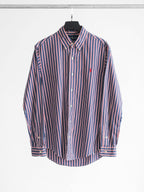 RALPH LAUREN STRIPES NAVY WHITE/RED LS SHIRT