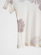 SS1998 DRIES VAN NOTEN LACE BEIGE FLORAL SHEER TOP T-SHIRT