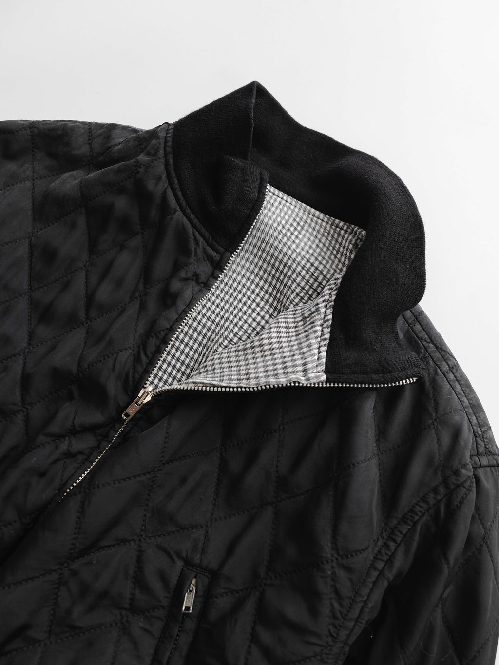 SS1999 YOHJI YAMAMOTO PLAID / TARTAN BLACK /WHITE Y'S REVERSIBLE JACKET