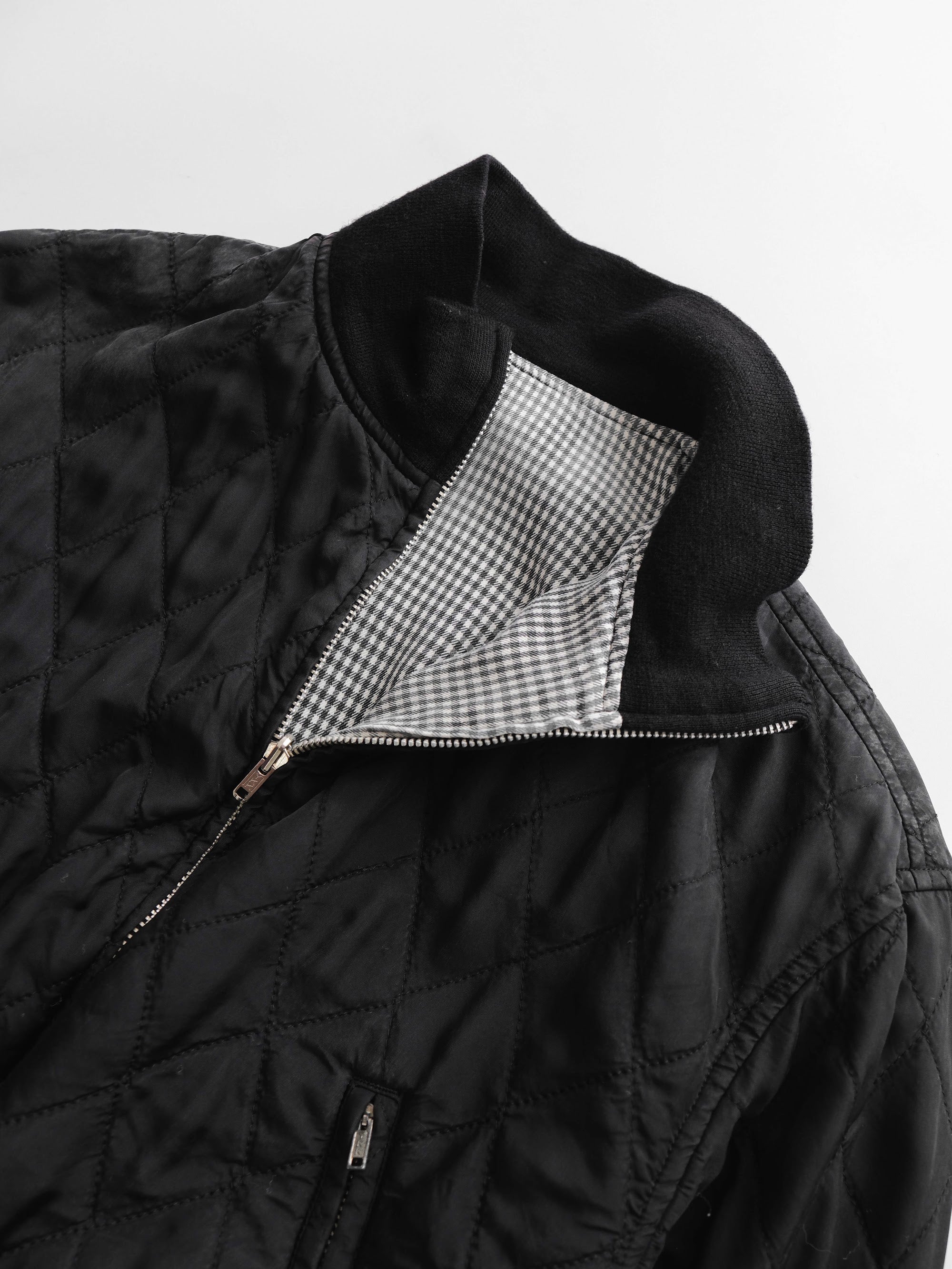 SS1999 YOHJI YAMAMOTO PLAID / TARTAN BLACK /WHITE Y'S REVERSIBLE JACKET