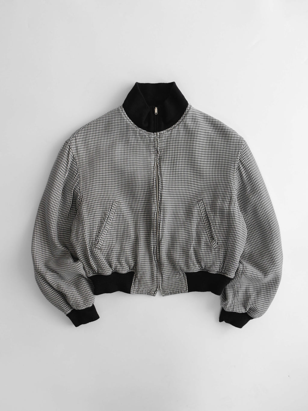 SS1999 YOHJI YAMAMOTO PLAID / TARTAN BLACK /WHITE Y'S REVERSIBLE JACKET