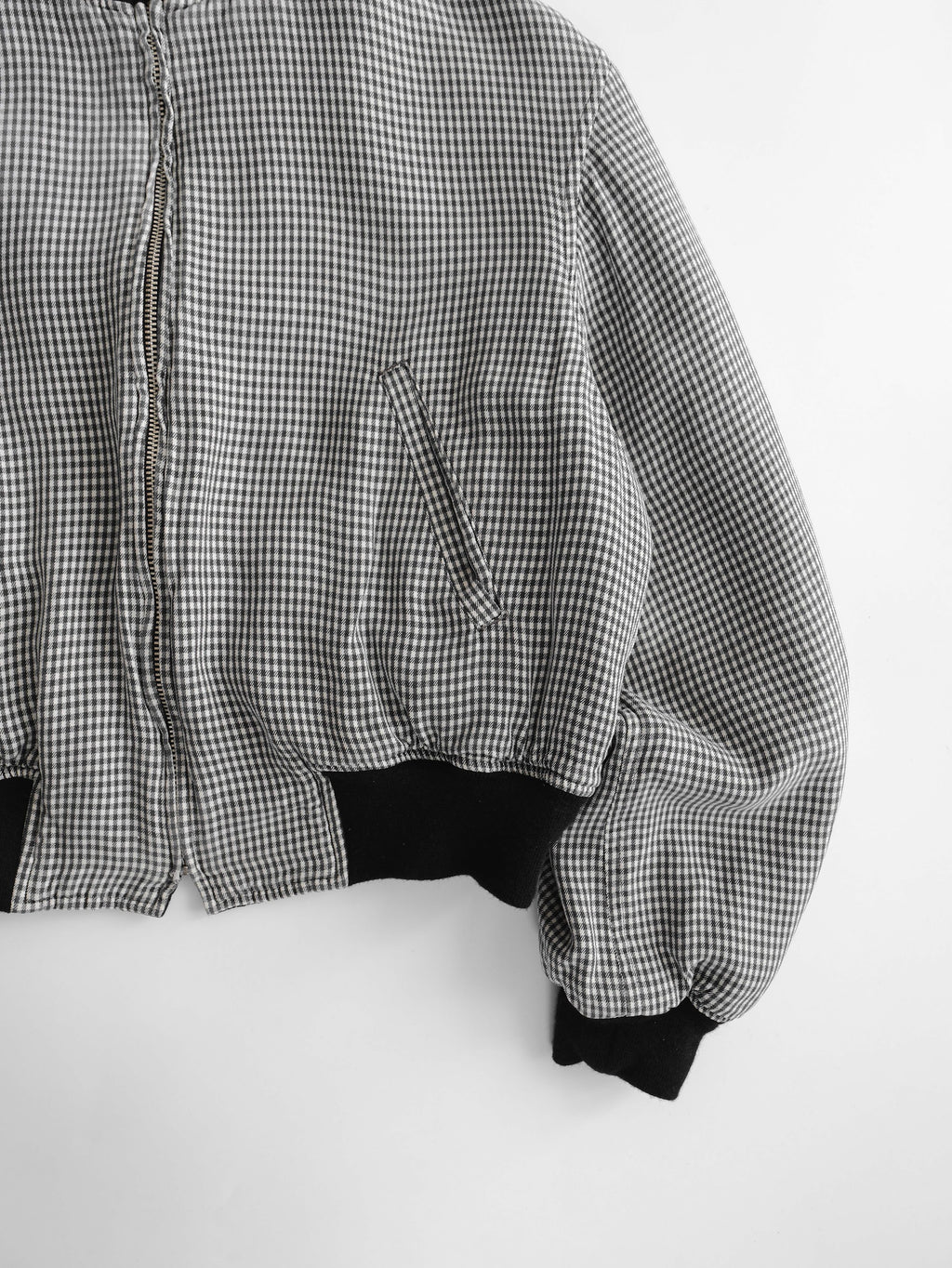 SS1999 YOHJI YAMAMOTO PLAID / TARTAN BLACK /WHITE Y'S REVERSIBLE JACKET