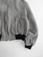 SS1999 YOHJI YAMAMOTO PLAID / TARTAN BLACK /WHITE Y'S REVERSIBLE JACKET