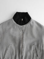 SS1999 YOHJI YAMAMOTO PLAID / TARTAN BLACK /WHITE Y'S REVERSIBLE JACKET