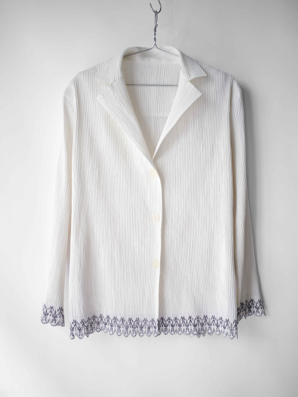 SS2001 ISSEY MIYAKE PLEATED WHITE MAINLINE LS SHIRT