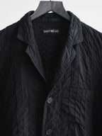 SS2002 ISSEY MIYAKE EMBROIDERED BLACK STRIPES "MAIN LINE" JACKET