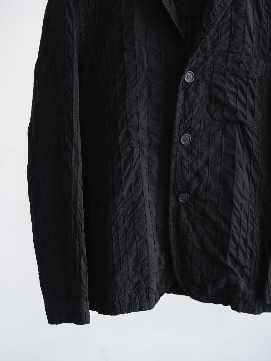 SS2002 ISSEY MIYAKE EMBROIDERED BLACK STRIPES "MAIN LINE" JACKET