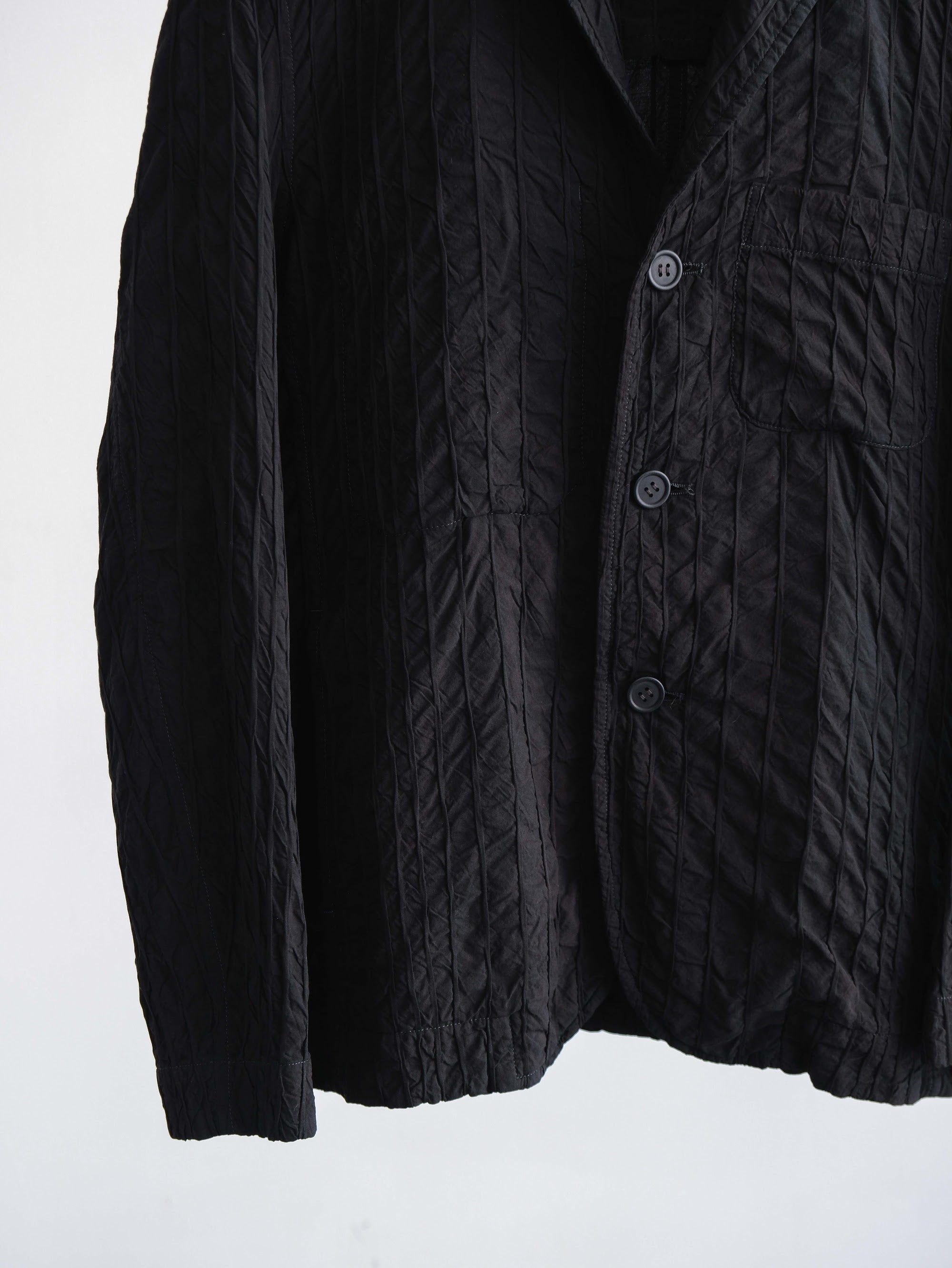 SS2002 ISSEY MIYAKE EMBROIDERED BLACK STRIPES "MAIN LINE" JACKET
