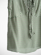 SS2004 MIU MIU STRIPES GREEN RUNWAY SILK TIE-FRONT TANK TOP