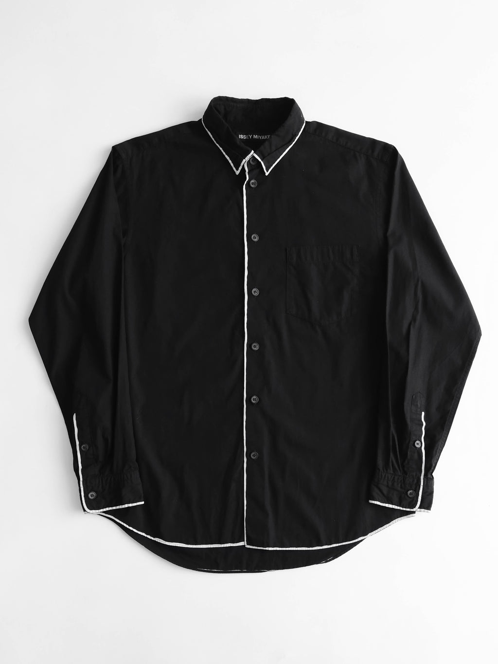 SS2006 ISSEY MIYAKE BLACK WHITE LINE LS SHIRT