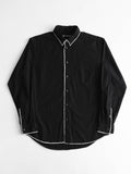 SS2006 ISSEY MIYAKE BLACK WHITE LINE LS SHIRT