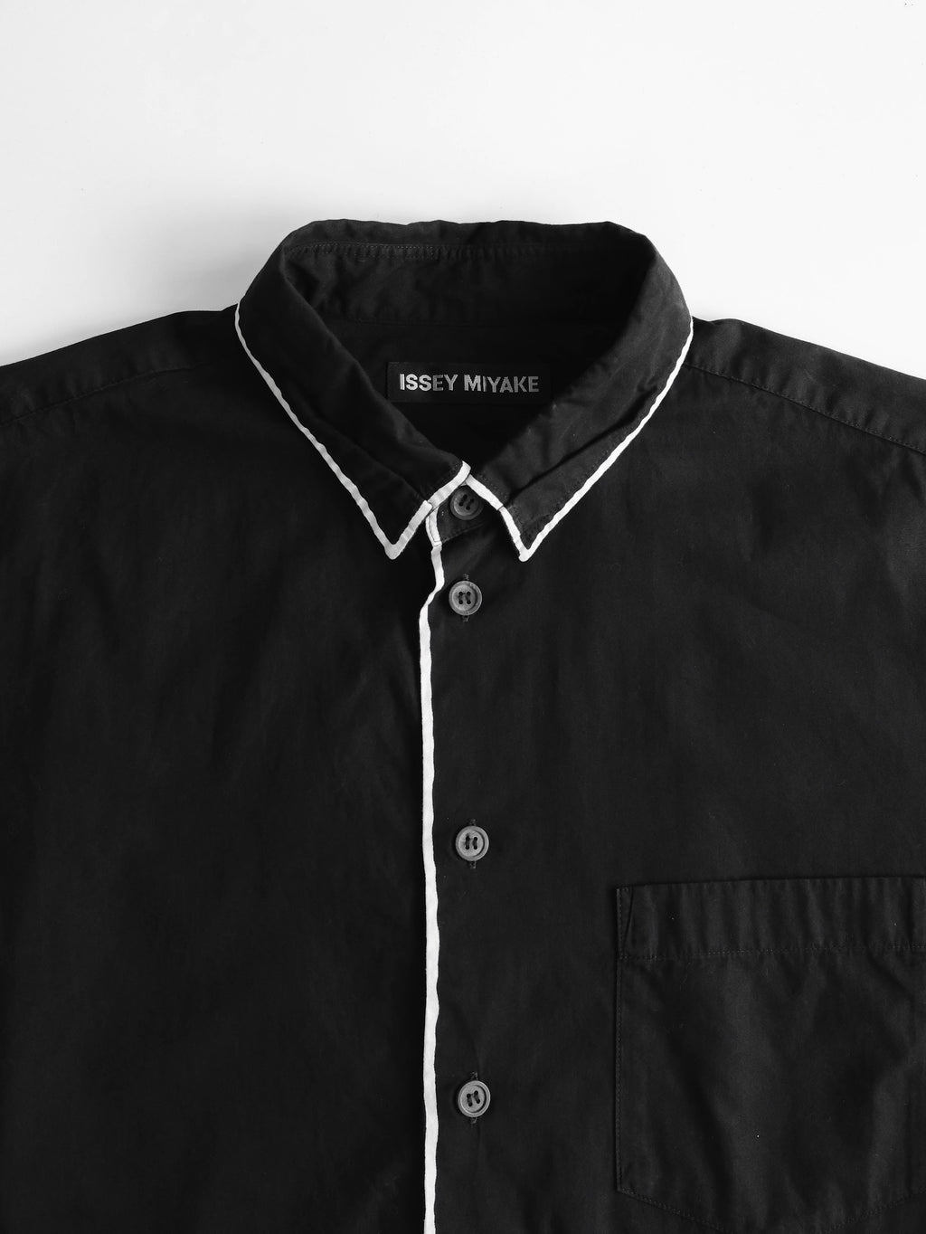 SS2006 ISSEY MIYAKE BLACK WHITE LINE LS SHIRT