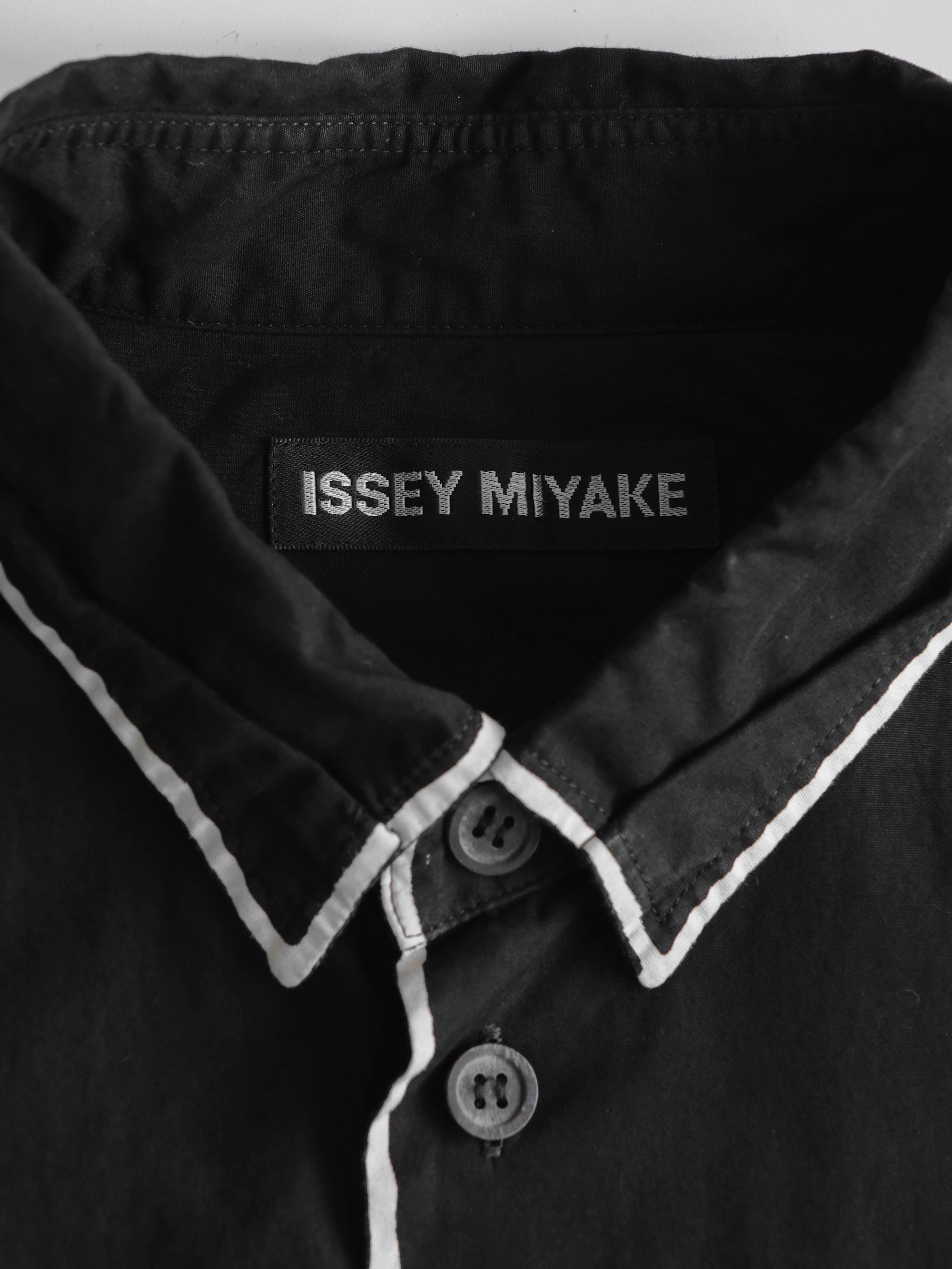 SS2006 ISSEY MIYAKE BLACK WHITE LINE LS SHIRT