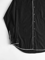SS2006 ISSEY MIYAKE BLACK WHITE LINE LS SHIRT