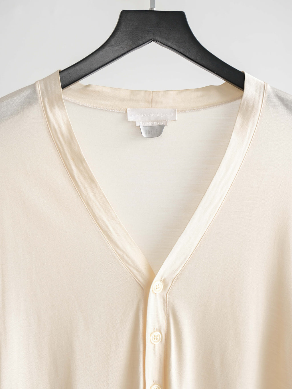 SS2007 ALEXANDER MCQUEEN CREAM SILK CARDIGAN