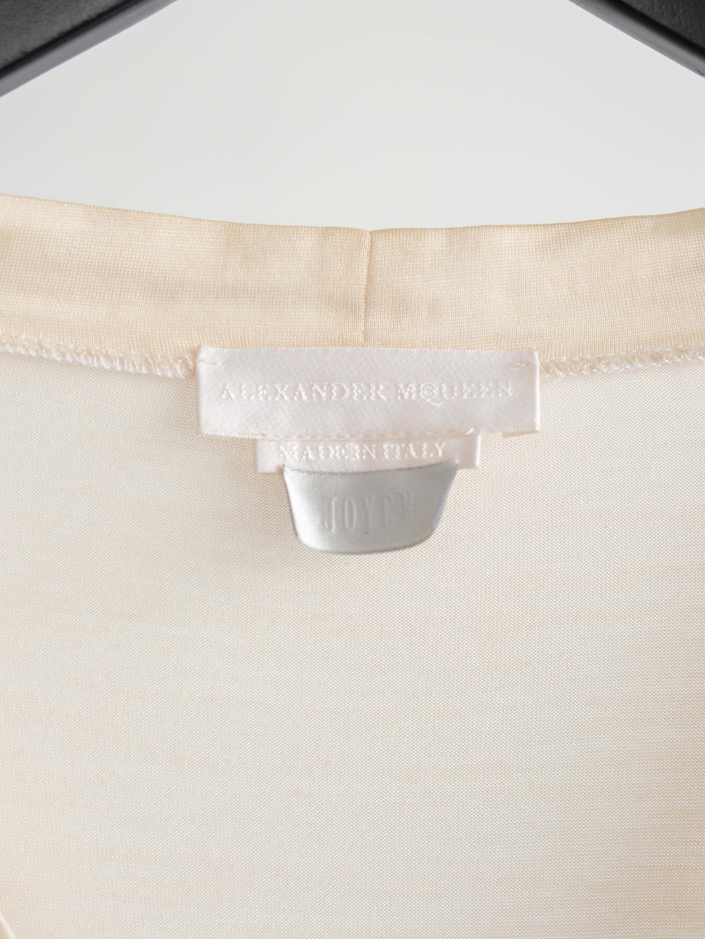 SS2007 ALEXANDER MCQUEEN CREAM SILK CARDIGAN