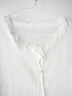 SS2007 ISSEY MIYAKE ME PLEATED WHITE JELLYFISH LS SHIRT