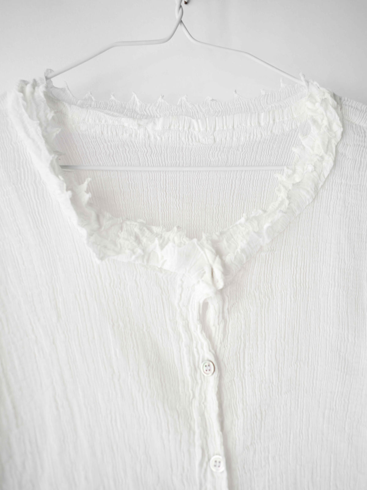 SS2007 ISSEY MIYAKE ME PLEATED WHITE JELLYFISH LS SHIRT