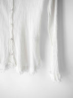 SS2007 ISSEY MIYAKE ME PLEATED WHITE JELLYFISH LS SHIRT