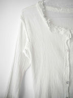 SS2007 ISSEY MIYAKE ME PLEATED WHITE JELLYFISH LS SHIRT