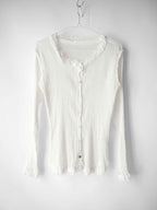 SS2007 ISSEY MIYAKE ME PLEATED WHITE JELLYFISH LS SHIRT
