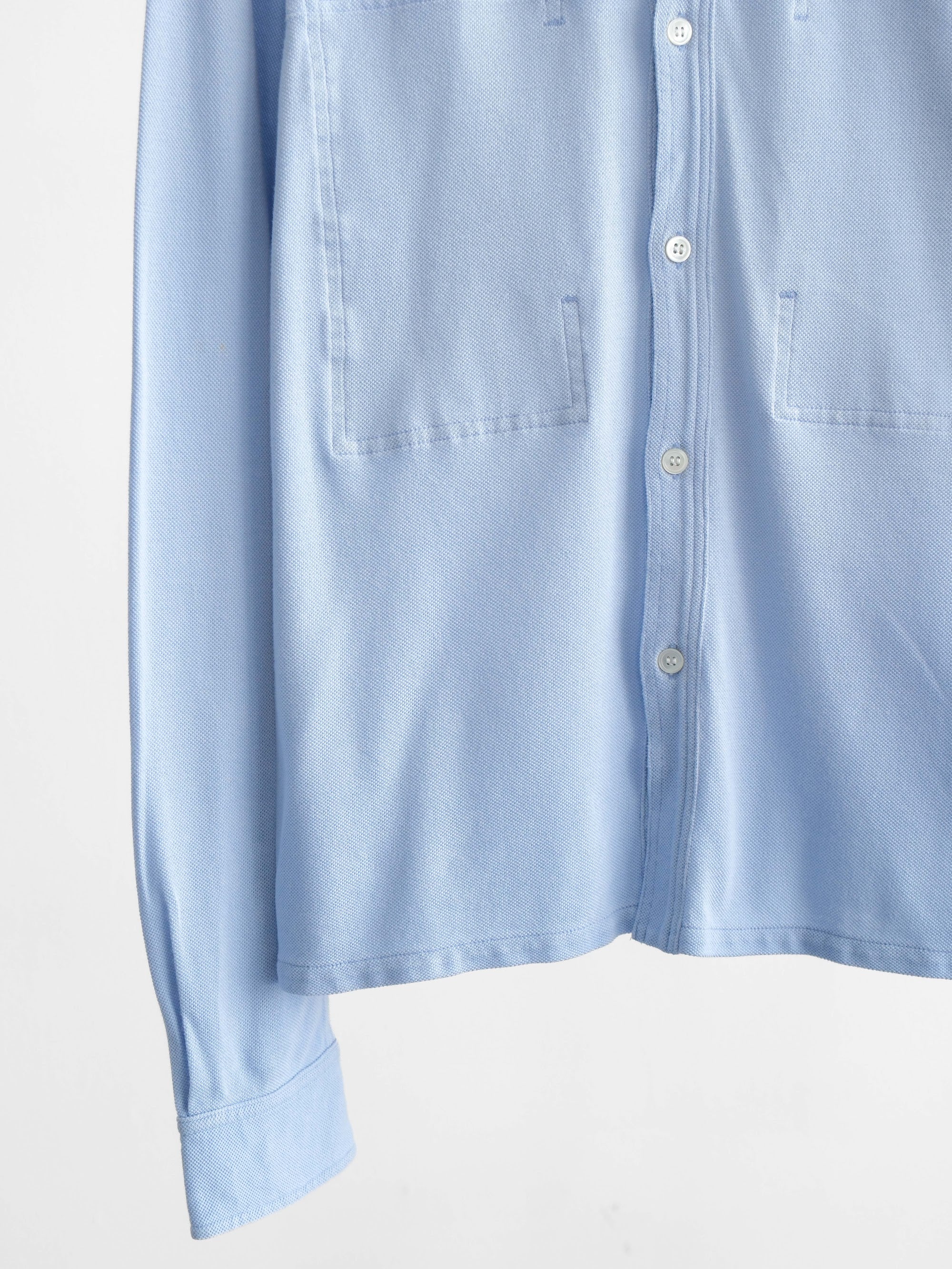 SS2008 CDG BLUE JUNYA WATANABE COLLAB LACOSTE LS SHIRT