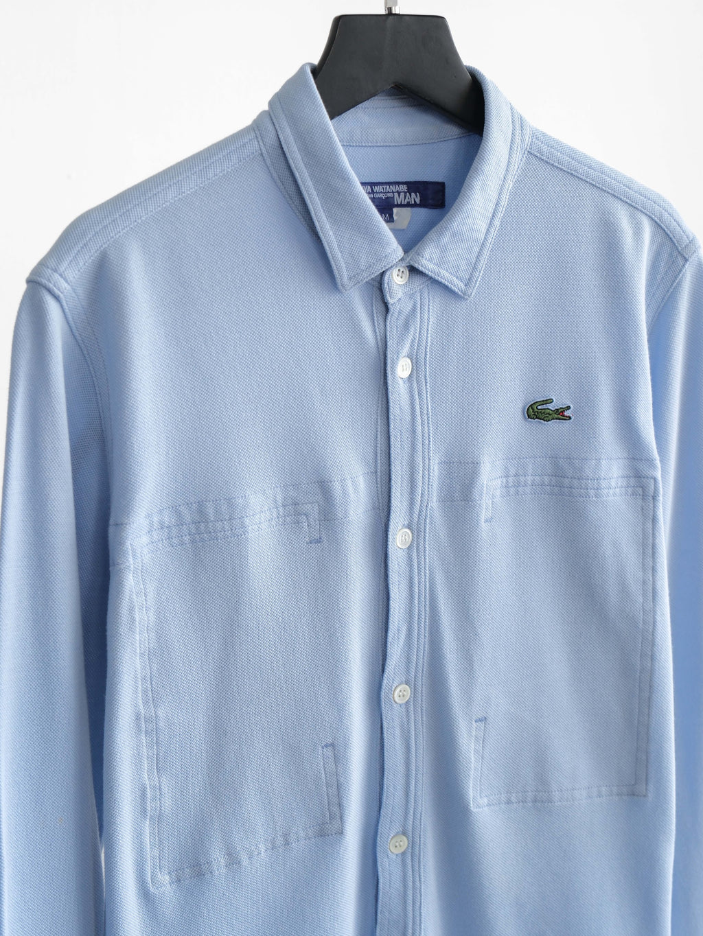 SS2008 CDG BLUE JUNYA WATANABE COLLAB LACOSTE LS SHIRT