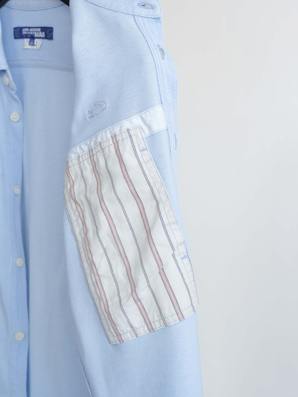 SS2008 CDG BLUE JUNYA WATANABE COLLAB LACOSTE LS SHIRT