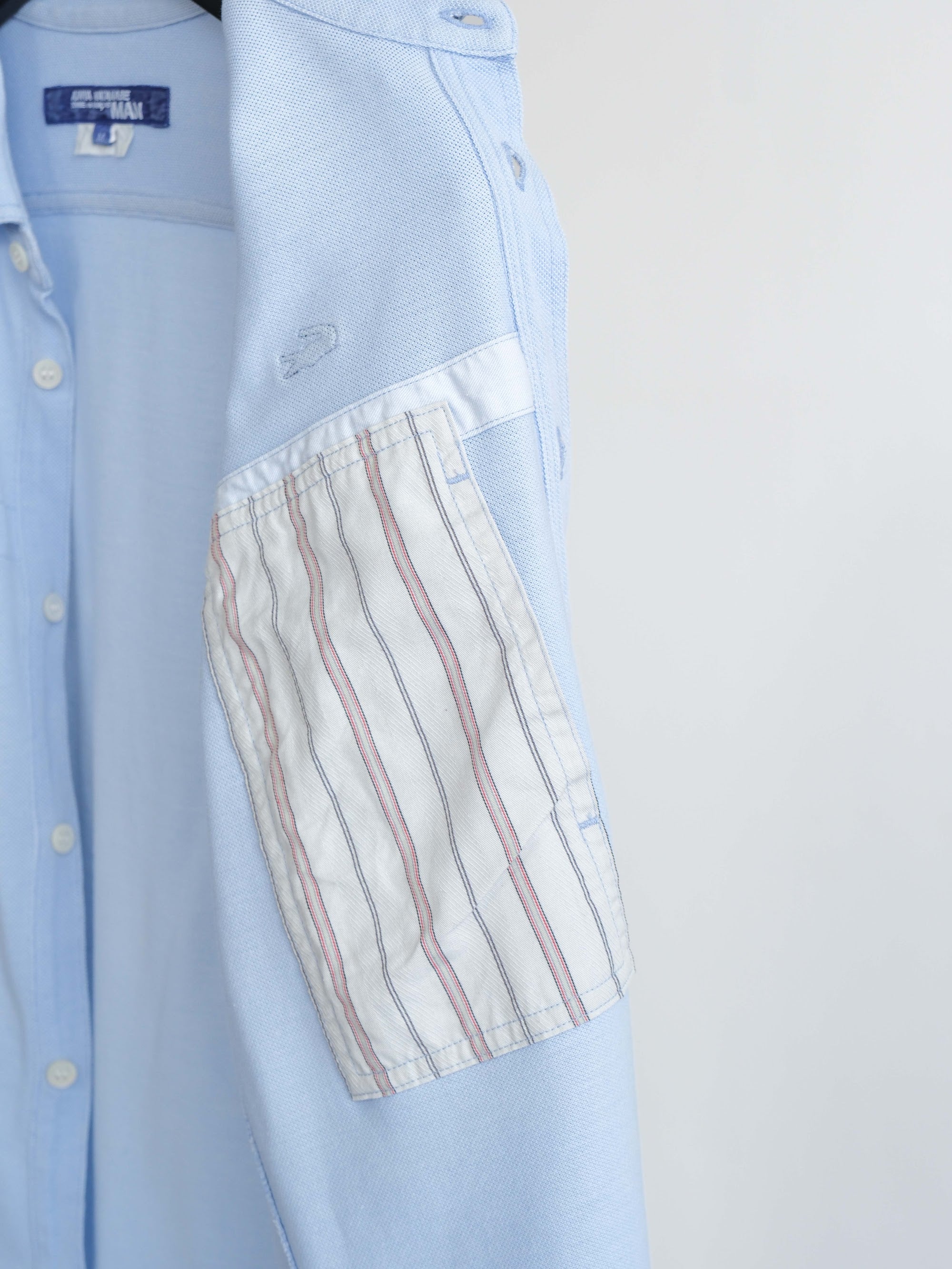 SS2008 CDG BLUE JUNYA WATANABE COLLAB LACOSTE LS SHIRT