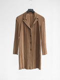 SS2008 ISSEY MIYAKE PLEATS BROWN PLEATSPLEASE COAT