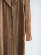 SS2008 ISSEY MIYAKE PLEATS BROWN PLEATSPLEASE COAT