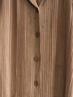 SS2008 ISSEY MIYAKE PLEATS BROWN PLEATSPLEASE COAT