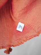 SS2009 ISSEY MIYAKE ME CRUSHED PLEATS ORANGE GRADIENT LS SHIRT