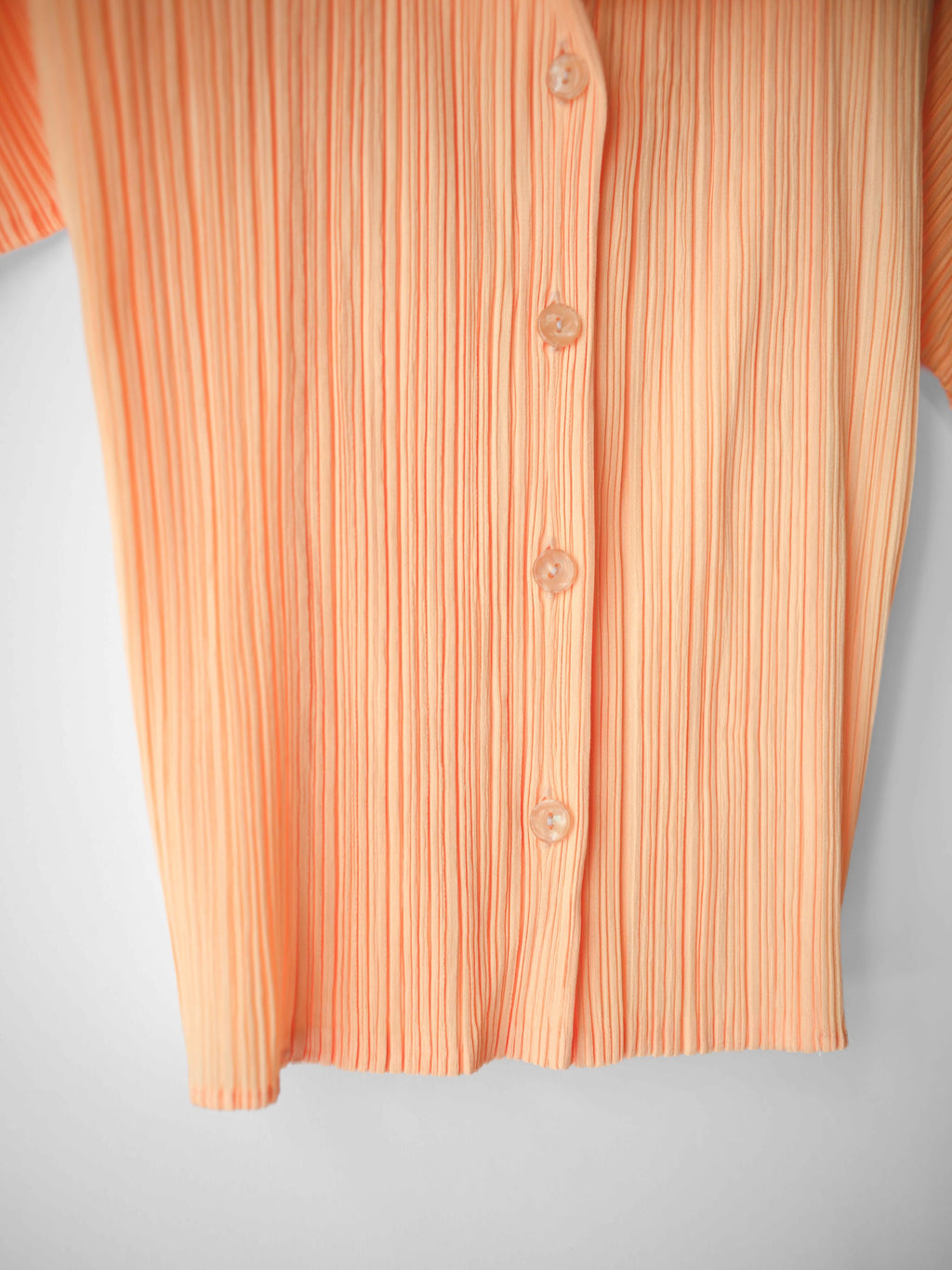 SS2010 ISSEY MIYAKE PLEATSPLEASE PLEATED ORANGE SS SHIRT