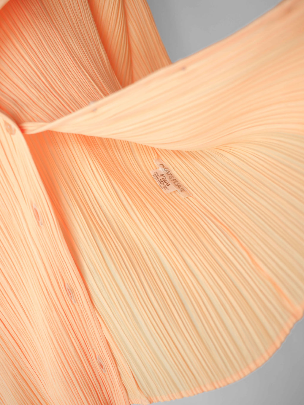 SS2010 ISSEY MIYAKE PLEATSPLEASE PLEATED ORANGE SS SHIRT