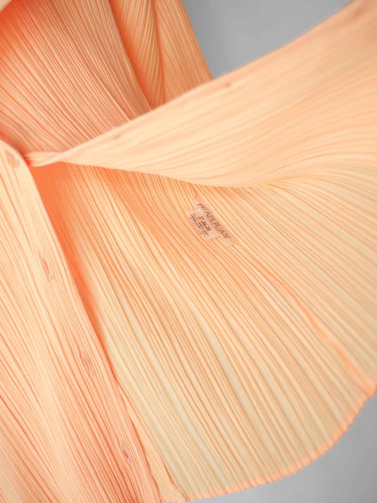 SS2010 ISSEY MIYAKE PLEATSPLEASE PLEATED ORANGE SS SHIRT