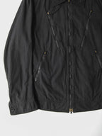SS2010 YOHJI YAMAMOTO POUR HOMME BLACK DYED COTTON ZIP POCKET BLOUSON BLACK 2 JACKET