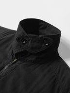SS2010 YOHJI YAMAMOTO POUR HOMME BLACK DYED COTTON ZIP POCKET BLOUSON BLACK 2 JACKET