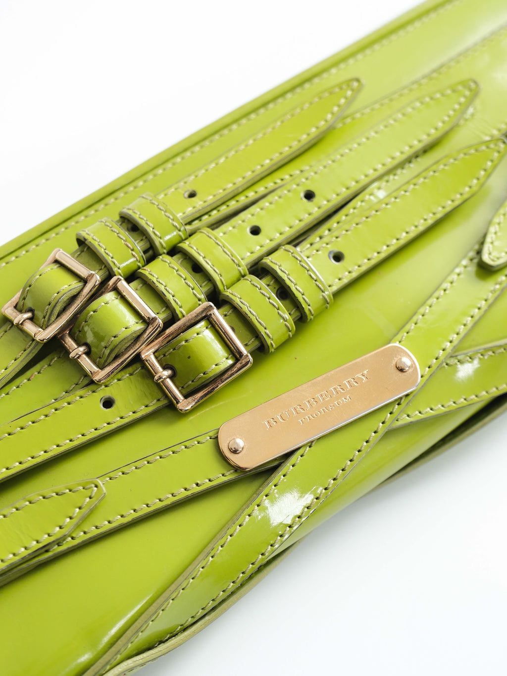 SS2011 BURBERRY GREEN "RUNWAY" PRORSUM/ LEATHER
2WAY BAG