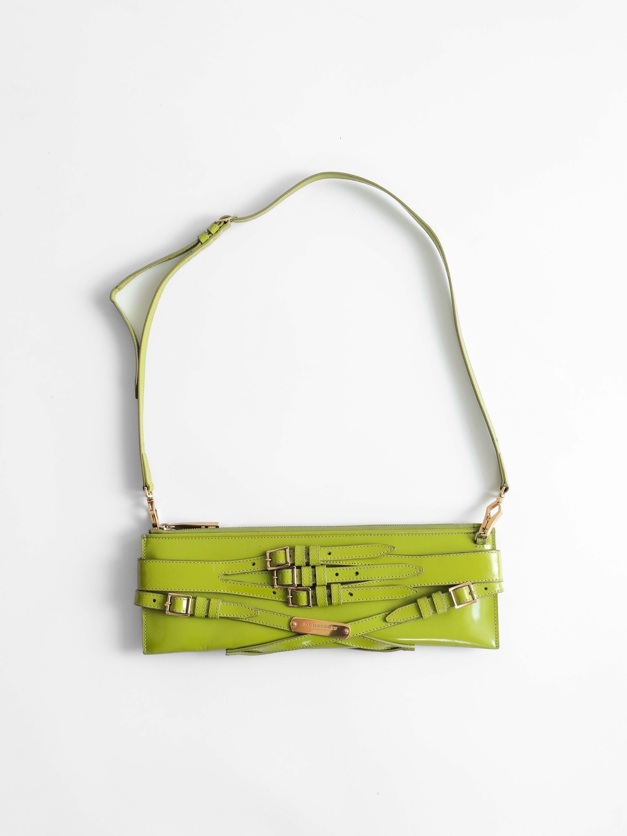 SS2011 BURBERRY GREEN "RUNWAY" PRORSUM/ LEATHER
2WAY BAG