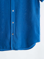SS2013 CDG FLORAL NAVY JUNYA WATANABE DENIM SS SHIRT