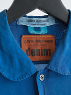 SS2013 CDG FLORAL NAVY JUNYA WATANABE DENIM SS SHIRT