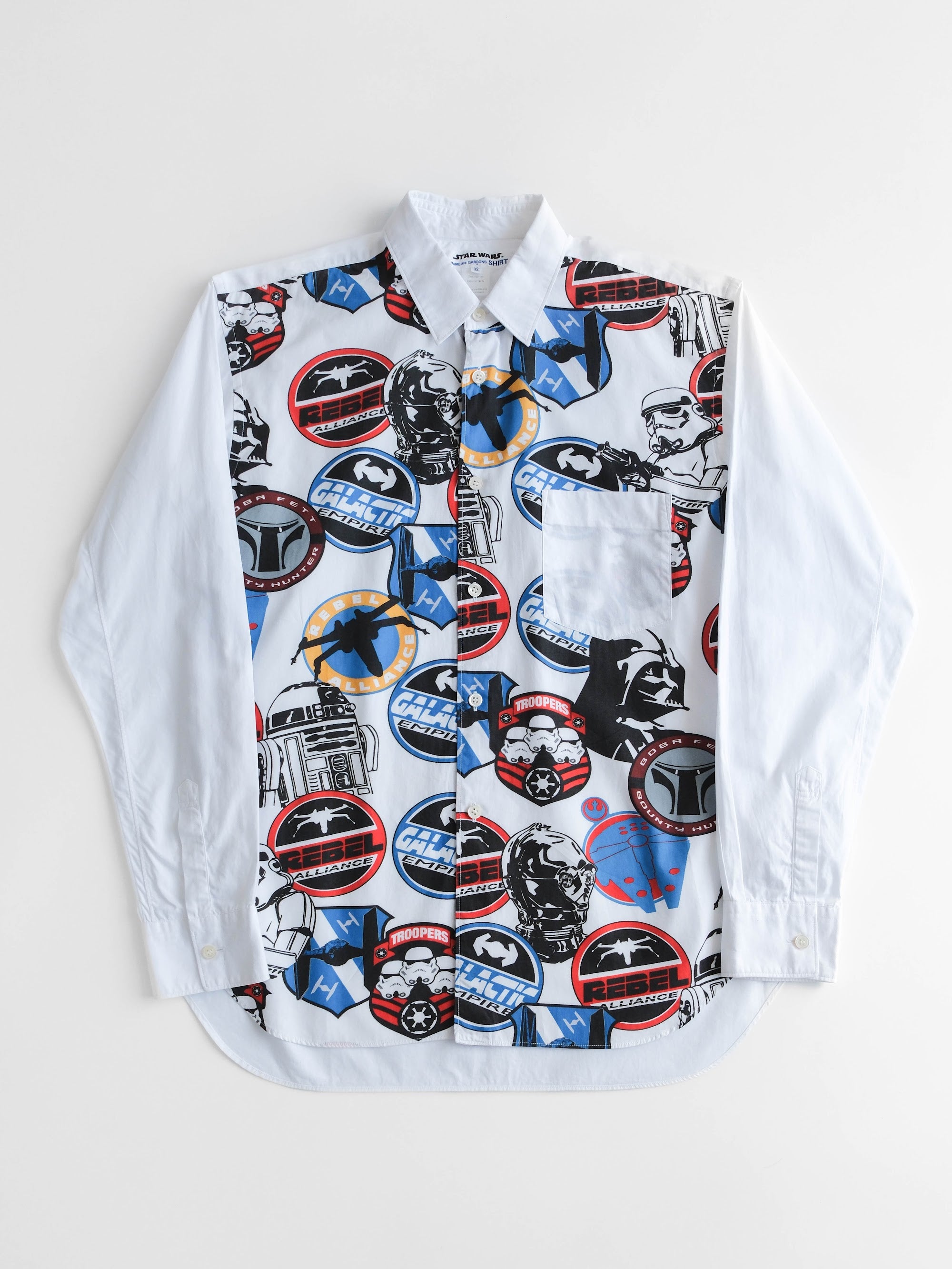 SS2013 CDG WHITE STARWARS LS SHIRT