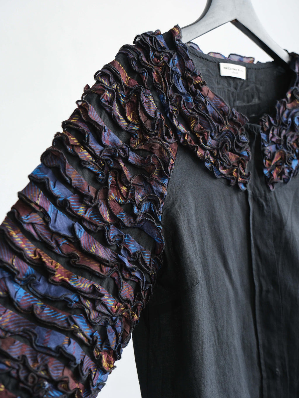 SS2013 DRIES VAN NOTEN FLORAL BLACK SS SHIRT