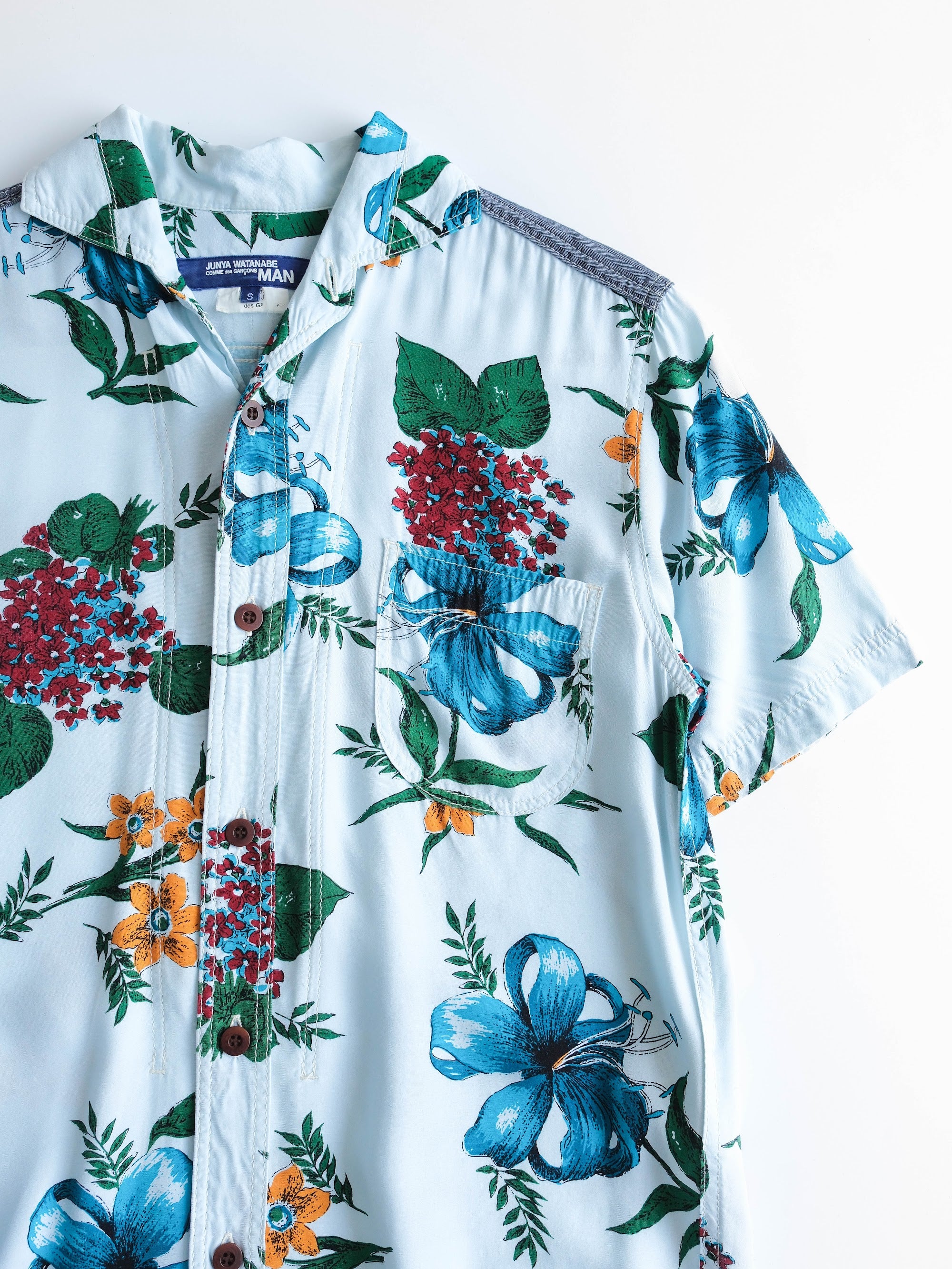 SS2014 CDG FLORAL MULTI JUNYA WATANABE "RUNWAY" HAWAII SS SHIRT