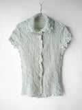 SS2014 ISSEY MIYAKE ME CRUSHED PLEATS MINT SS SHIRT